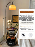 Floor lamp, antique bedroom bedside table, integrated grapefruit lamp, ambient coffee table next to the sofa in the living room