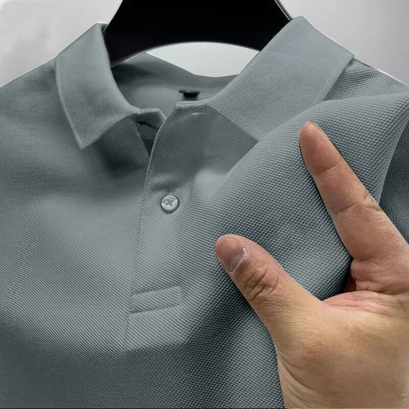 2025 heißer Verkauf männer Sommer Casual Atmungsaktive Bequeme Polo-Shirt männer Einfarbig Hohe Qualität Kurzarm T-Shirt ﻿
