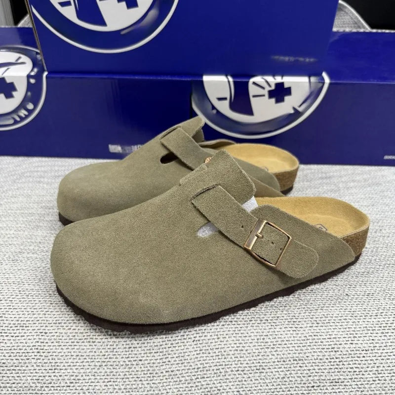 2026 hohe Qualität Männer und Frauen neue Mode Leder Sandalen Frühjahr Herbst Mode Vintage Freizeit Komfort Strandschuhe