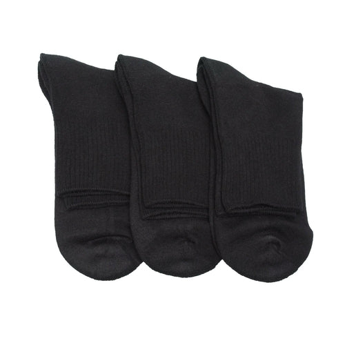 Men's Cotton Quarter Cushioned 3 Pair Pack Socks - Non-Binding Cuff is