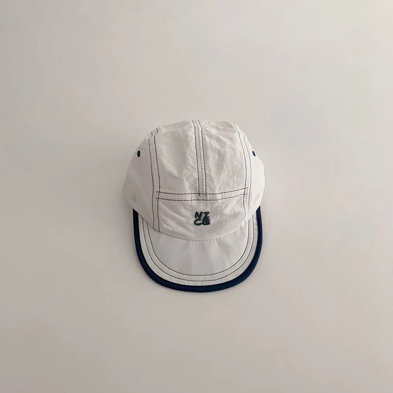 Summer Quick Dry Hat for Baby Letter Embroidery Baseball Cap Kids Boy Girl Adjustable Sunscreen Thin Sport Hats