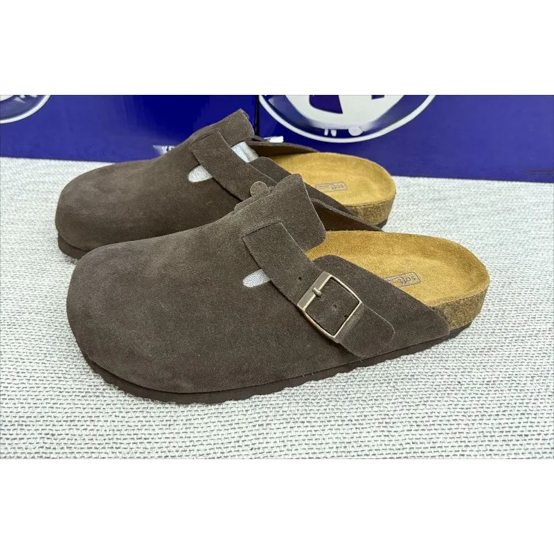2026 hohe Qualität Männer und Frauen neue Mode Leder Sandalen Frühjahr Herbst Mode Vintage Freizeit Komfort Strandschuhe