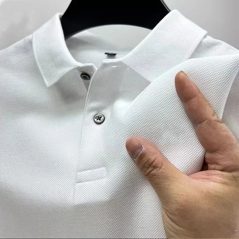 2025 heißer Verkauf männer Sommer Casual Atmungsaktive Bequeme Polo-Shirt männer Einfarbig Hohe Qualität Kurzarm T-Shirt ﻿