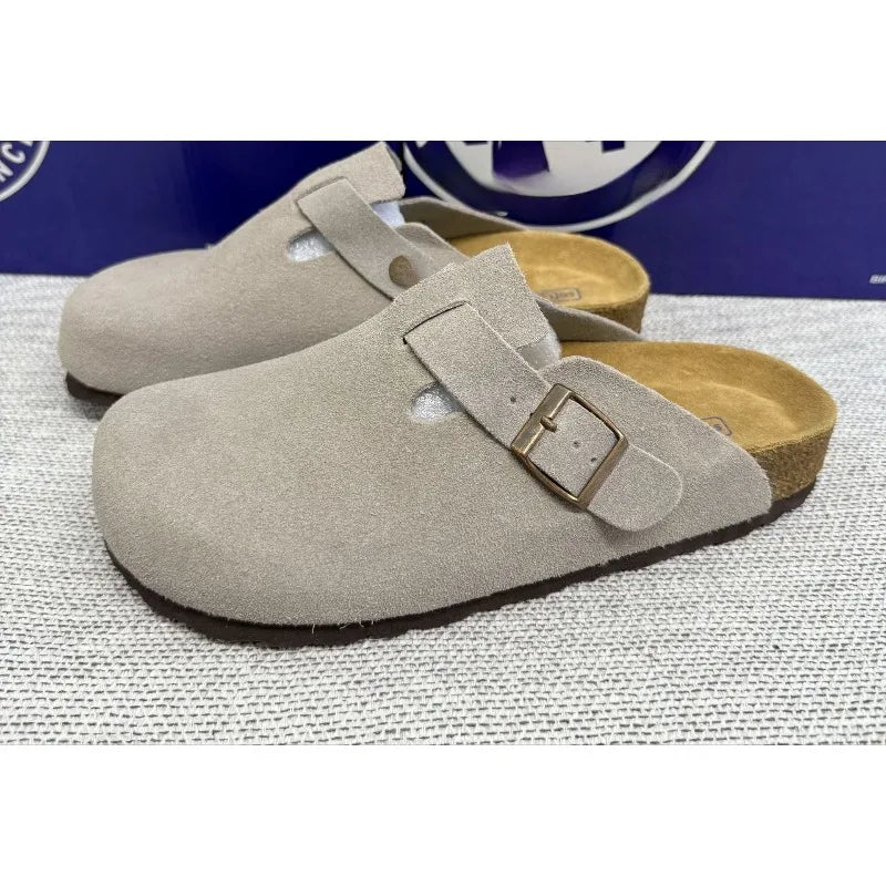 2026 hohe Qualität Männer und Frauen neue Mode Leder Sandalen Frühjahr Herbst Mode Vintage Freizeit Komfort Strandschuhe