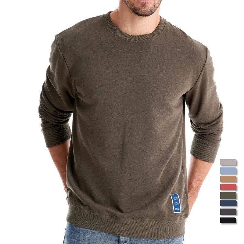 Autumn Winter Pure Cotton Mens Sweaters O-Neck Long Sleeve Sweatshirts Pullovers Casual Sport Sweatshirt for Men Männer Pullover