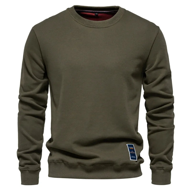 Autumn Winter Pure Cotton Mens Sweaters O-Neck Long Sleeve Sweatshirts Pullovers Casual Sport Sweatshirt for Men Männer Pullover