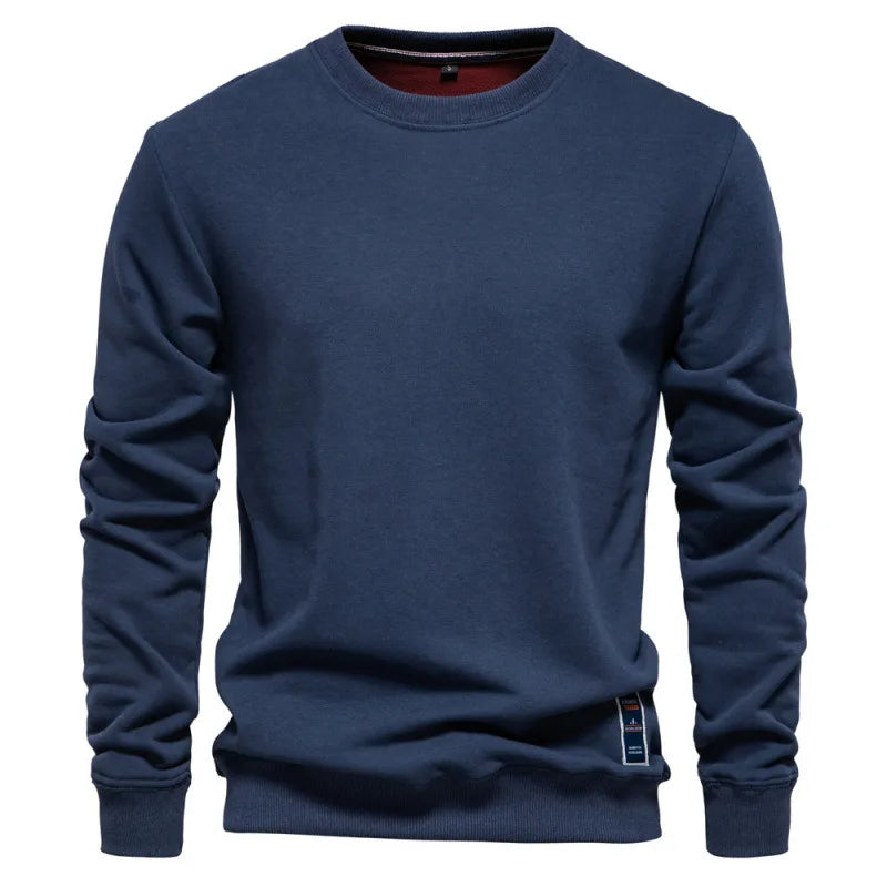 Autumn Winter Pure Cotton Mens Sweaters O-Neck Long Sleeve Sweatshirts Pullovers Casual Sport Sweatshirt for Men Männer Pullover