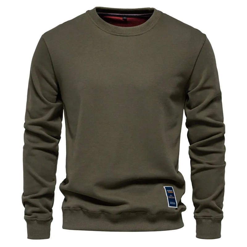 Autumn Winter Pure Cotton Mens Sweaters O-Neck Long Sleeve Sweatshirts Pullovers Casual Sport Sweatshirt for Men Männer Pullover