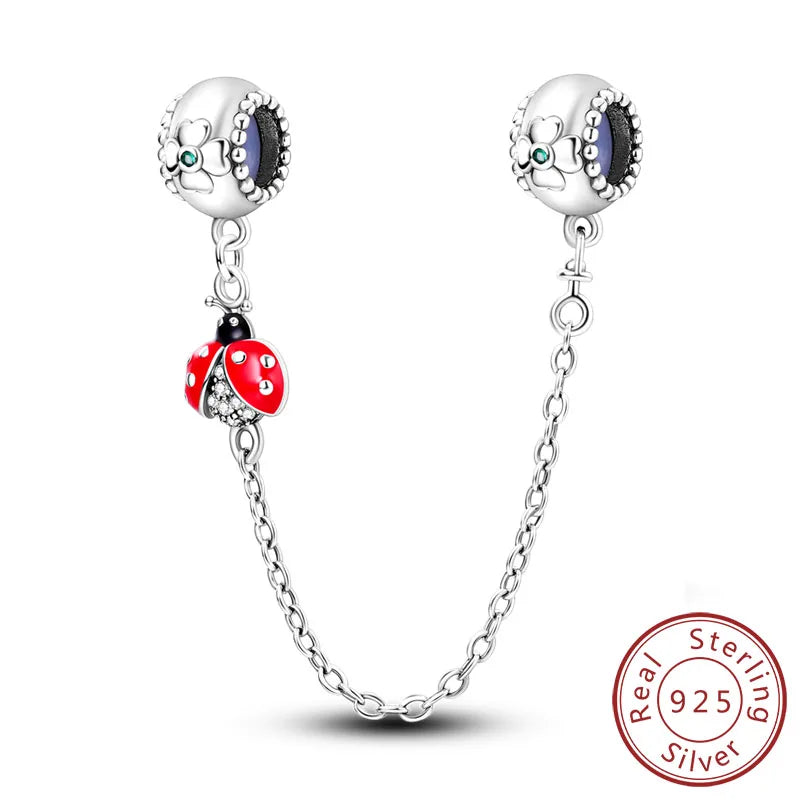 Silver Bow Charms 925 Sterling Silver Pink Heart-shaped Bow Pendants Charms Beads Fit Original S925 Bangle Bracelets DIY Jewelry