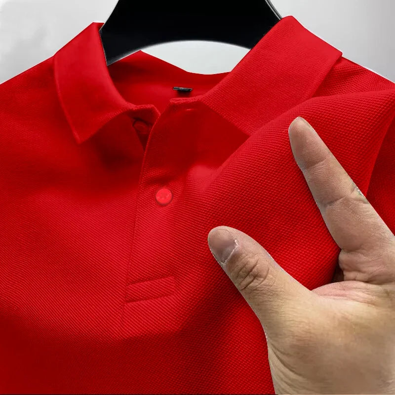 2025 heißer Verkauf männer Sommer Casual Atmungsaktive Bequeme Polo-Shirt männer Einfarbig Hohe Qualität Kurzarm T-Shirt ﻿