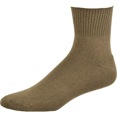 Men's Cotton Quarter Cushioned 3 Pair Pack Socks - Non-Binding Cuff is