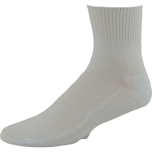 Men's Cotton Quarter Cushioned 3 Pair Pack Socks - Non-Binding Cuff is