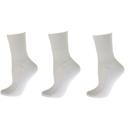 Men's Cotton Quarter Cushioned 3 Pair Pack Socks - Non-Binding Cuff is