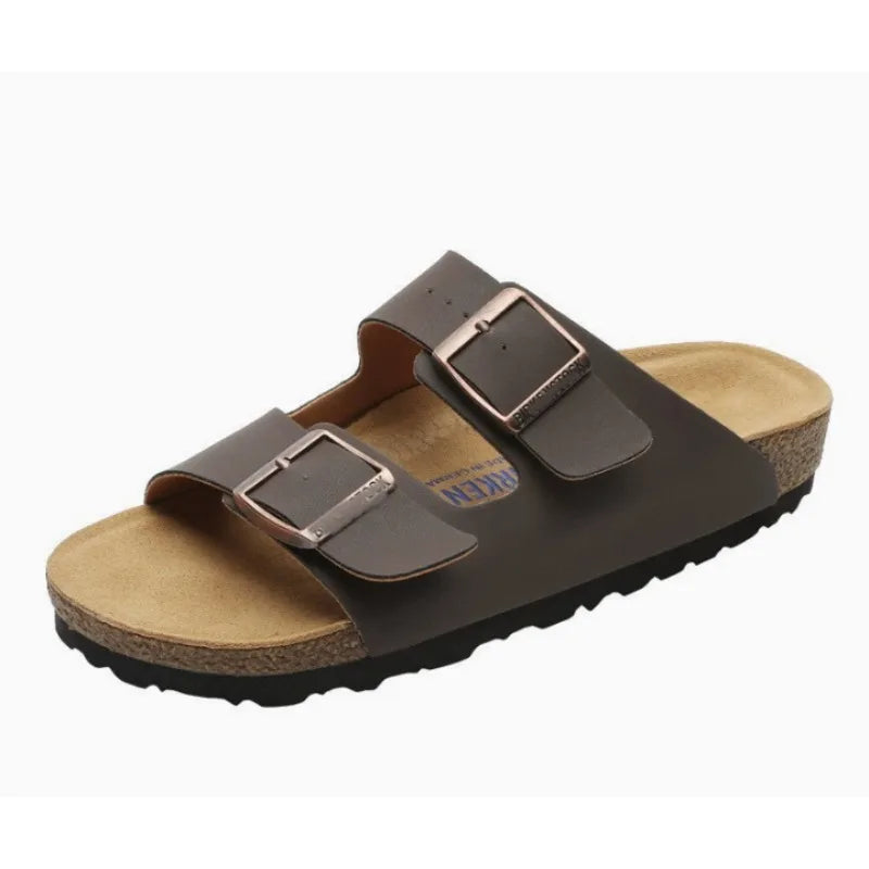 2026 hohe Qualität Männer und Frauen neue Mode Leder Sandalen Frühjahr Herbst Mode Vintage Freizeit Komfort Strandschuhe