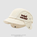 2026 Autumn Baby Earflap Hat Cute Pompom Infant Beanie Cap Solid Color Letter Embroidery Kids Boys Girls Ear Protection Caps