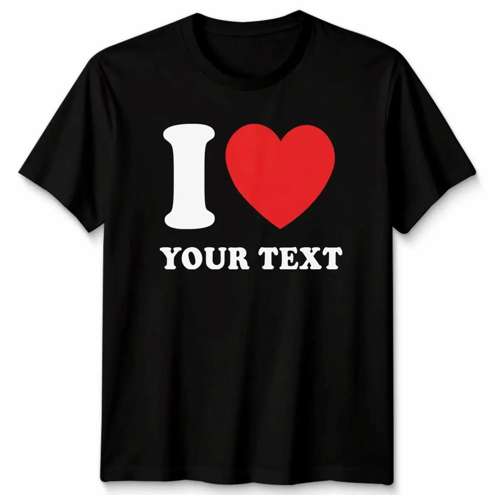 Personalisiertes T Shirt I Love Herz individuell Valentinstag Geschenk Männer Frauen vintage Washed streetwear Soft