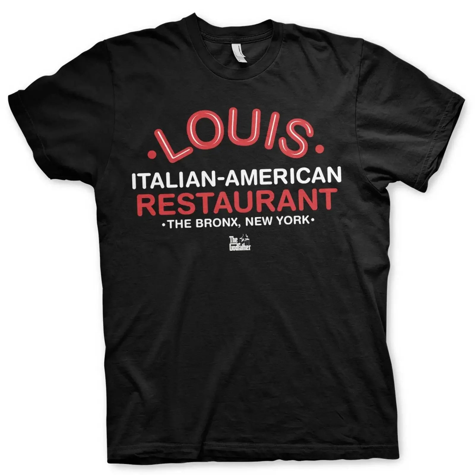 The Godfather Louis Italian Restaurant Bronx Der Pate Männer Men T Shirt vintage Washed Stretched graphic Casual fashion