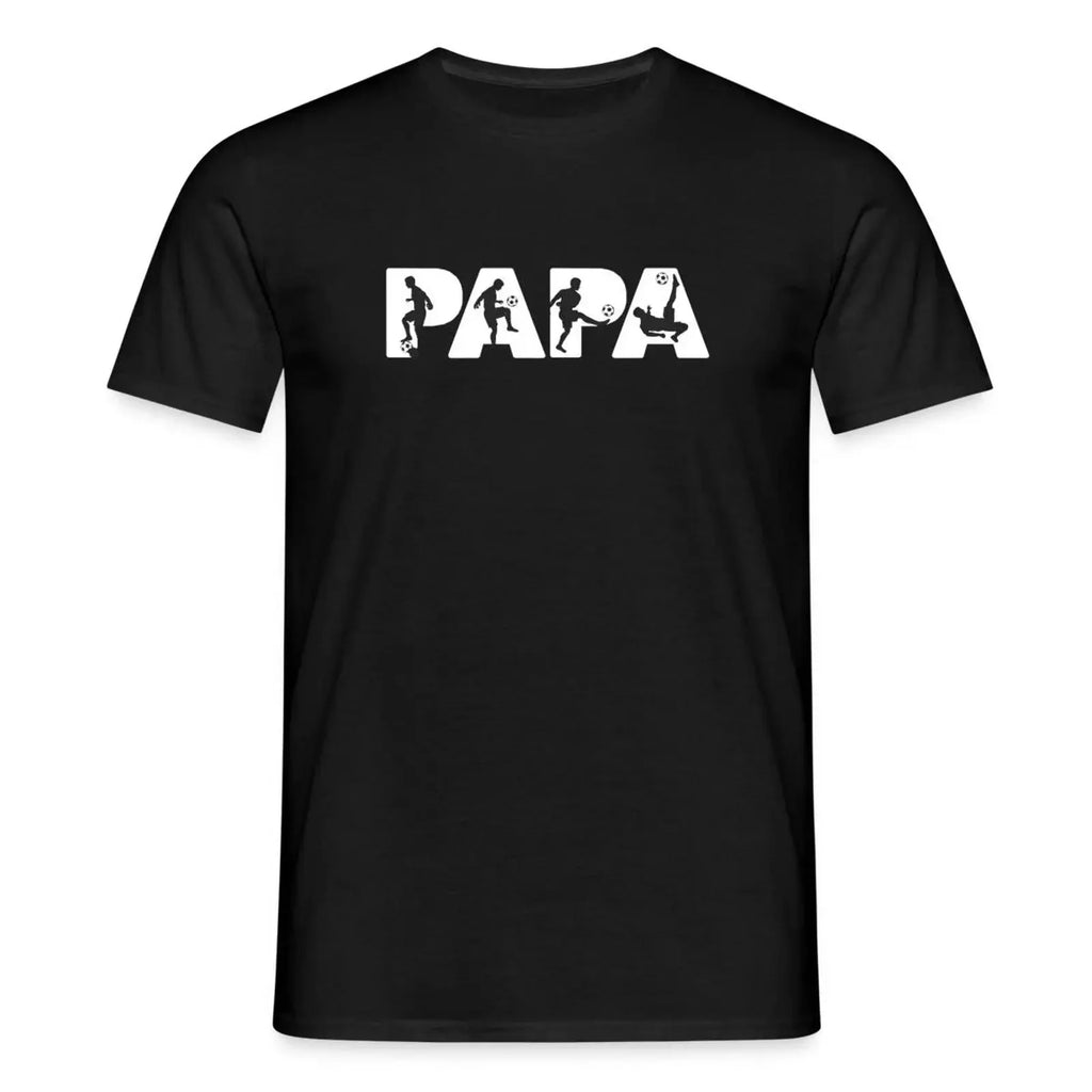 Papa Fußball Silhouette Vater Männer T Shirt vintage Washed Breathable Comfortable Top For Everyday Wear Casual homme