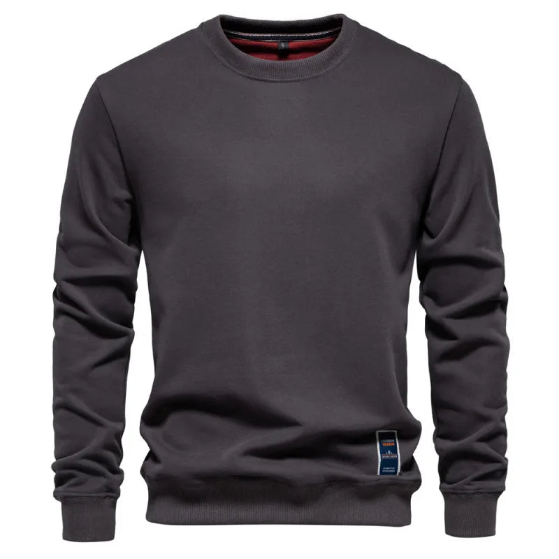 Autumn Winter Pure Cotton Mens Sweaters O-Neck Long Sleeve Sweatshirts Pullovers Casual Sport Sweatshirt for Men Männer Pullover