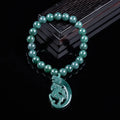 Natural Jadeite Blue Water Zodiac Horse Beads Hand Knitting Bracelet Luxury Jewelry Fashion Jewelry Charms Gift Certificate