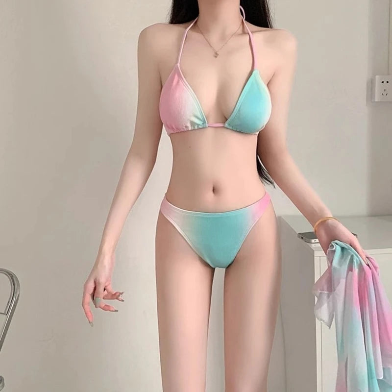 Sexy Women Bikini 2026 New Arrivals Pink Blue Swimwear Sets Slimming Push Up Bathing Suit Beach Party Bikini