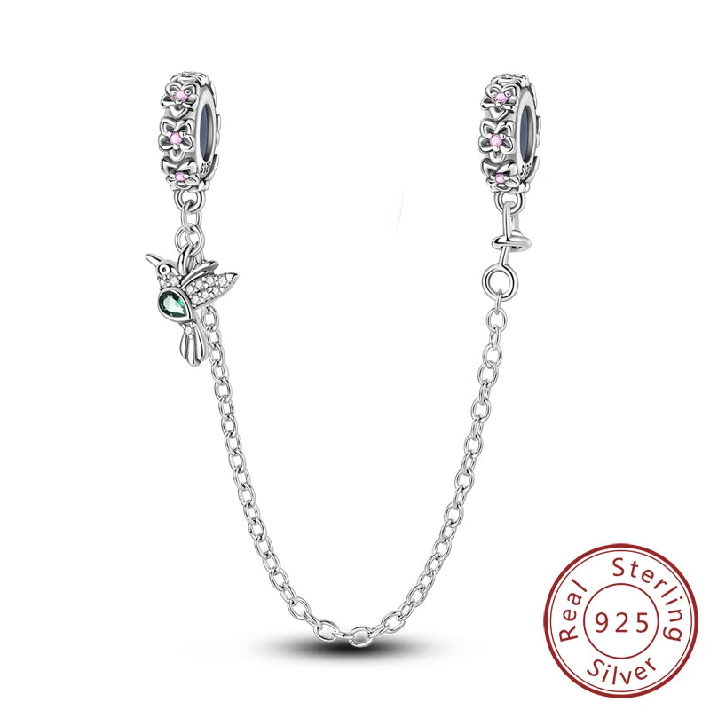 Silver Bow Charms 925 Sterling Silver Pink Heart-shaped Bow Pendants Charms Beads Fit Original S925 Bangle Bracelets DIY Jewelry