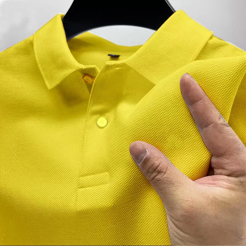 2025 heißer Verkauf männer Sommer Casual Atmungsaktive Bequeme Polo-Shirt männer Einfarbig Hohe Qualität Kurzarm T-Shirt ﻿